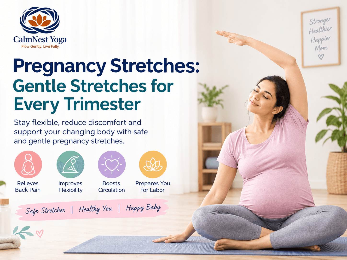 Pregnancy Stretches: Gentle Stretches for Every Trimester - pregnancy stretches, stretches during pregnancy